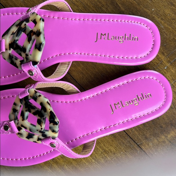 J. McLaughlin NWOT Lucy Flip flops Sz 8 - Picture 3 of 8